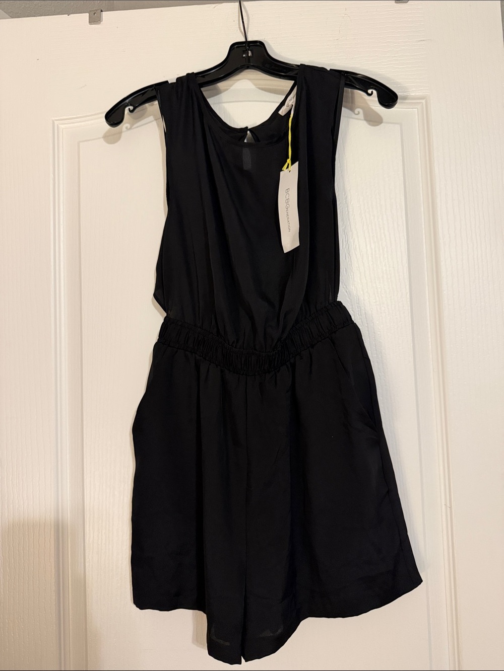 BCBGeneration Black Sleeveless Romper